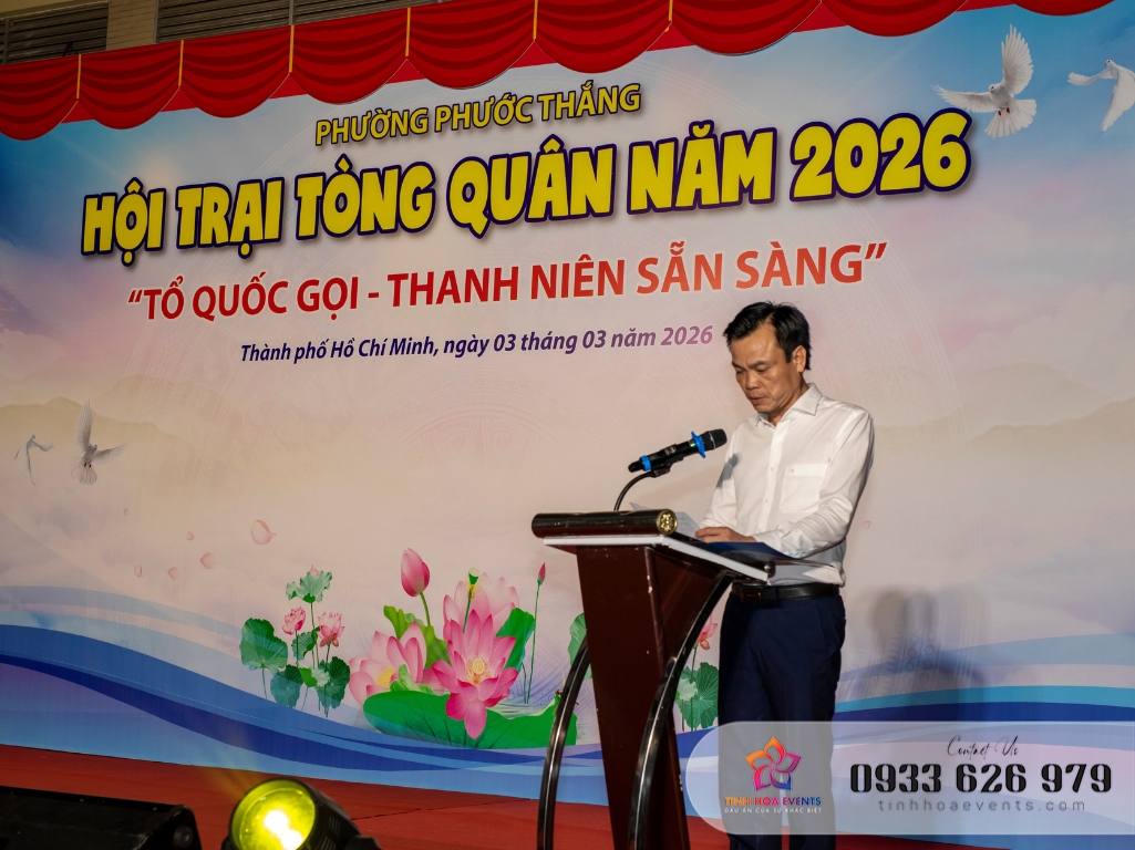 Tinh Hoa Events tổ chức Sự kiện Hội trại Tòng quân phường Phước Thắng 3